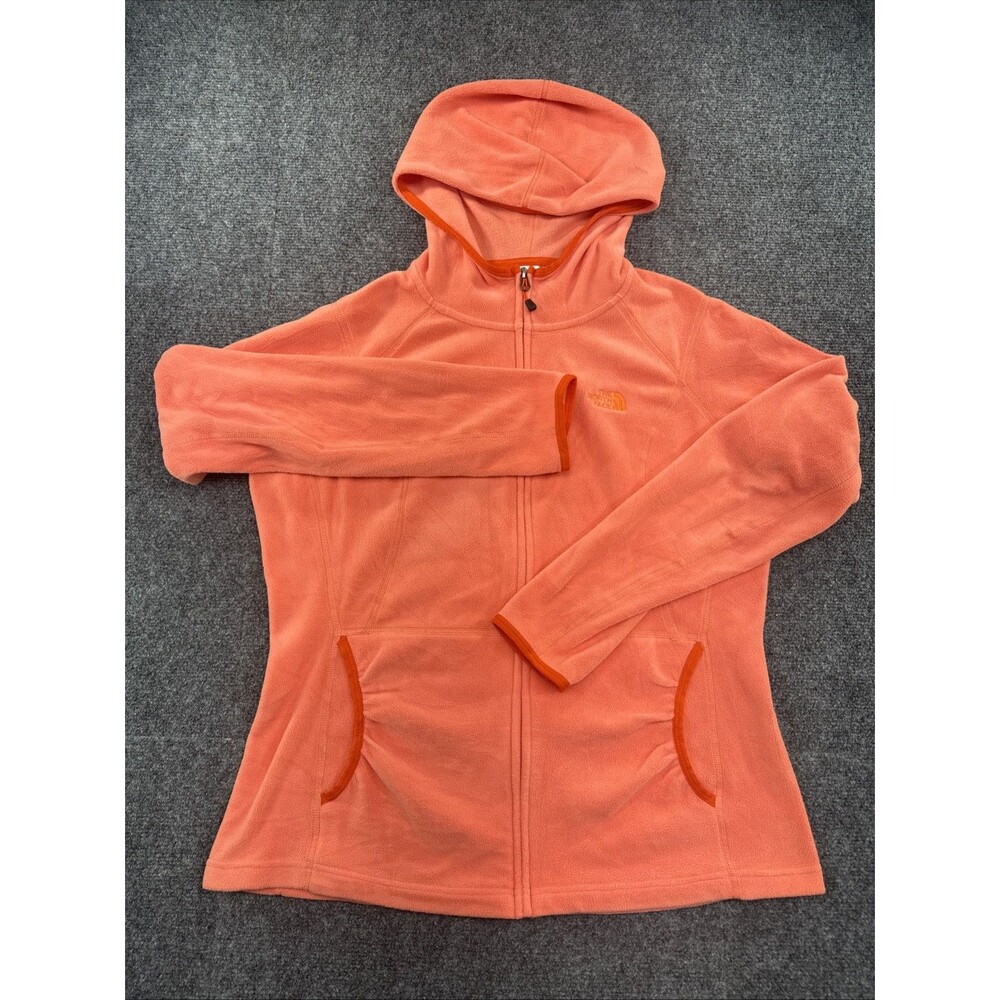 The North Face Women’s Polartec Classic Fleece Hoodie Jacket Large Orange